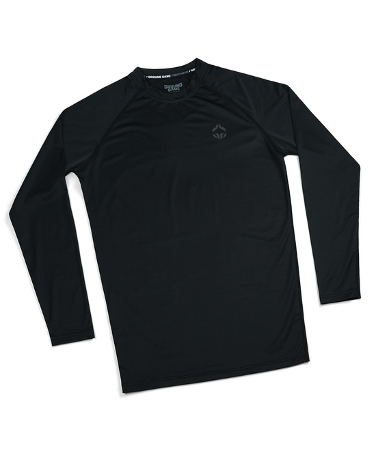 Rashguard pentru bărbați cu mâneci lungi Essential Shadow Ground Game negru