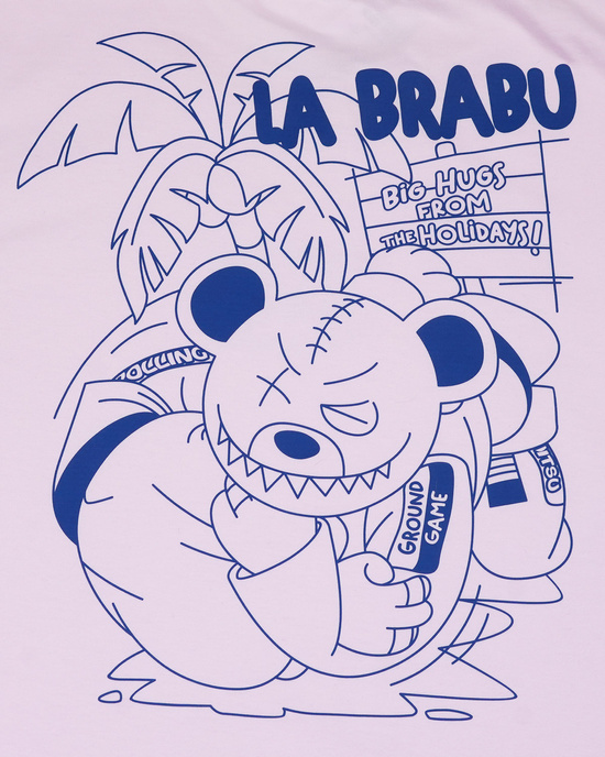 Tricou pentru bărbați La Brabu Oversize Ground Game (Roz)