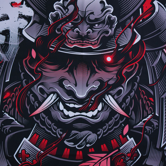 Prosop cu uscare rapidă Samurai 2.0(75x150 cm) Ground Game negru / roșu