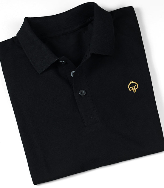 Tricou polo pentru bărbați Minimal Gold Ground Game negru