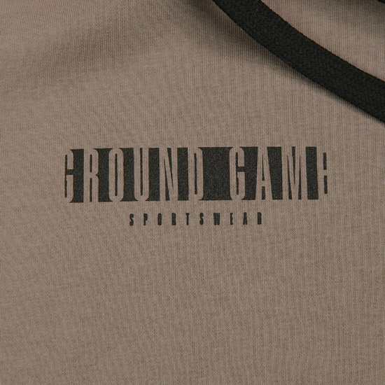 Hanorac la modă cu glugă Code Ground Game bej închis