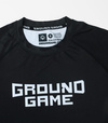 Rashguard pentru bărbați cu mâneci scurte IBJJF Ground Game negru