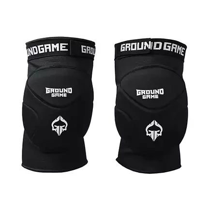 Genunchiere flexibile, confecționate pentru grappling / BJJ Logo Ground Game negru