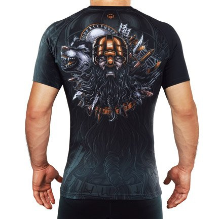 Rashguard pentru bărbați cu mâneci scurte Ragnarok Ground Game negru