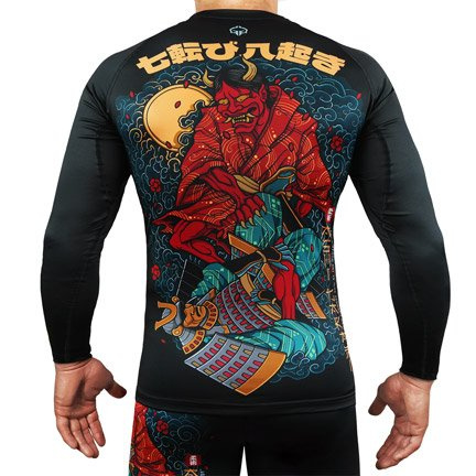 Rashguard pentru bărbați cu mâneci longi Ashi Garami Ground Game negru