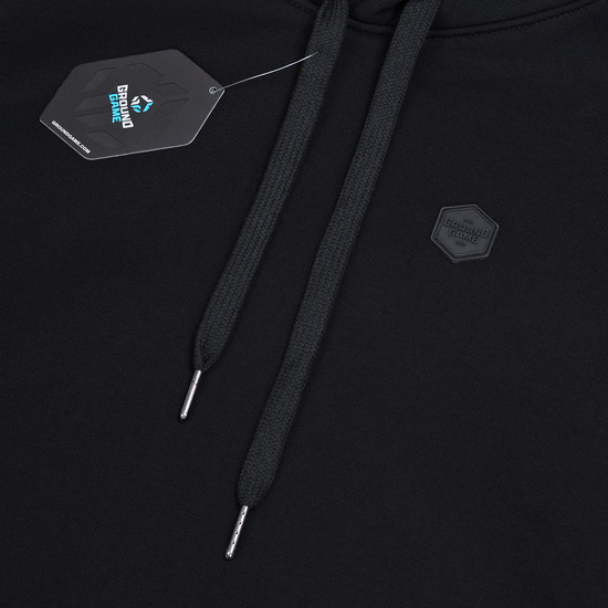 Hanorac la modă cu glugă Label Ground Game Negru