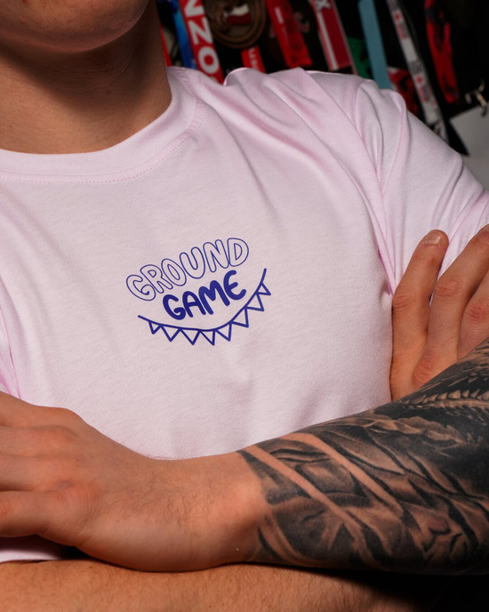 Tricou pentru bărbați La Brabu Oversize Ground Game (Roz)