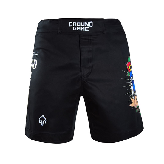 Pantaloni scurți MMA pentru bărbați Oldschool Ground Game negru
