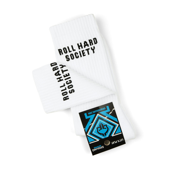 Șosete lungi Roll Hard Society Ground Game albu