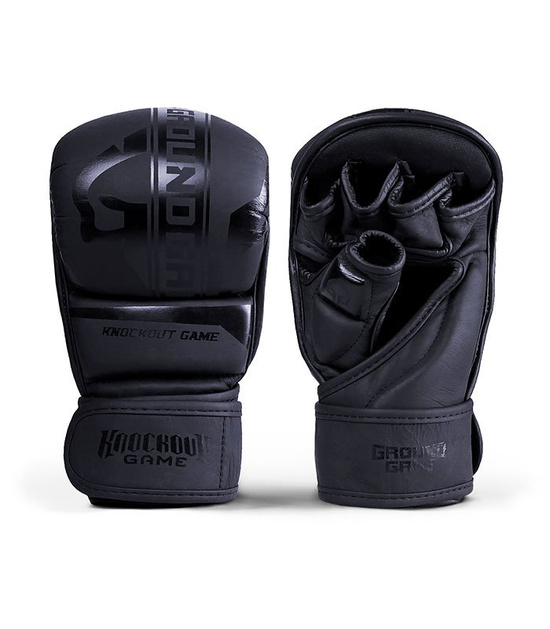 Mănuși de sparring MMA Black Stripe Ground Game negru