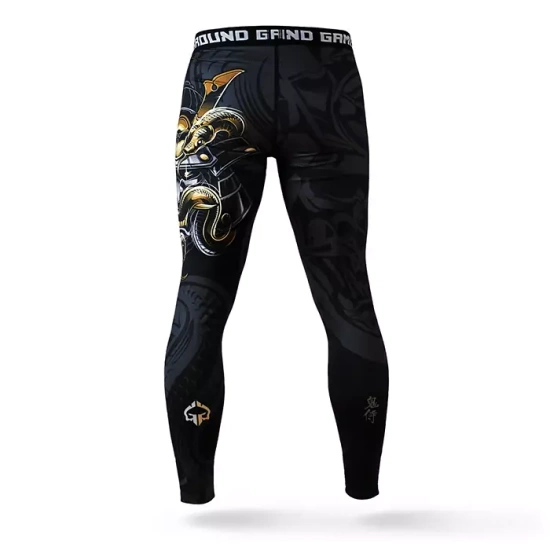 Colanți sport pentru bărbați Oni Samurai Ground Game negru