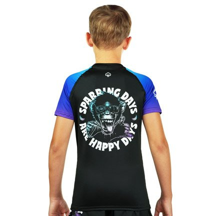 Rashguard pentru copii cu mâneci scurte Cheeky Monkey Ground Game