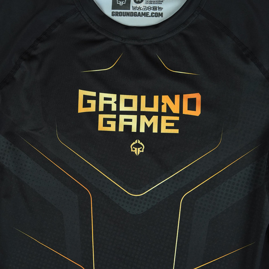 Rashguard pentru bărbați cu mâneci scurte Gold 2.0 Ground Game negru
