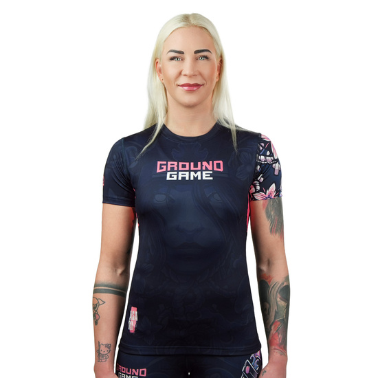Rashguard pentru femei cu mâneci scurte Asami Ground Game