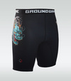 Pantaloni scurți de compresie Vale Tudo Bushido 3.0 Ground Game negru