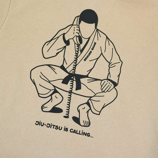 Hanorac cu glugă Jiu-Jitsu is Calling x Noize Ground Game Bej
