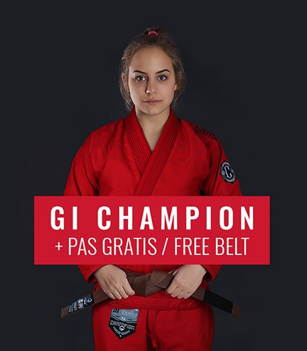 Kimono / GI BJJ Champion 2.0 pentru femei Ground Game + centura GRATUITĂ roșu
