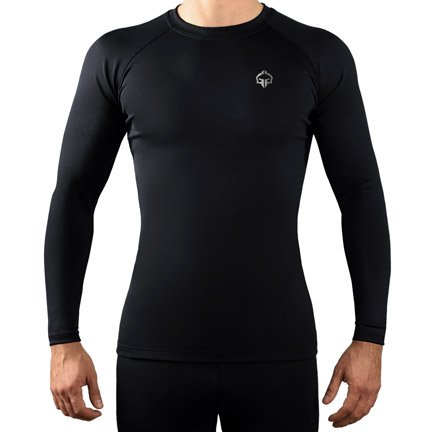 Rashguard pentru bărbați cu mâneci lungi Essential Platinum Ground Game negru