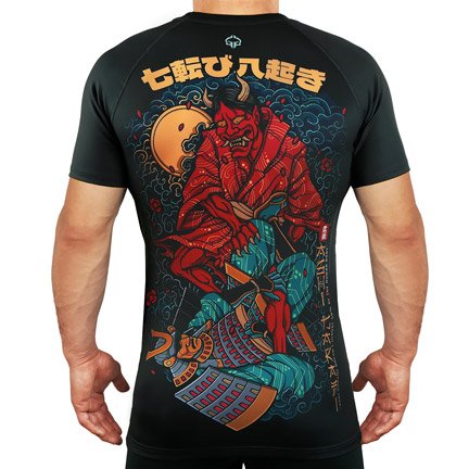 Rashguard pentru bărbați cu mâneci scurte Ashi Garami Ground Game negru