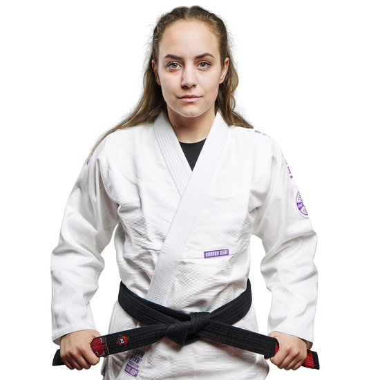 Kimono / GI BJJ Champion 3.0 Lavender pentru femei Ground Game (Alb) + centura GRATUITĂ