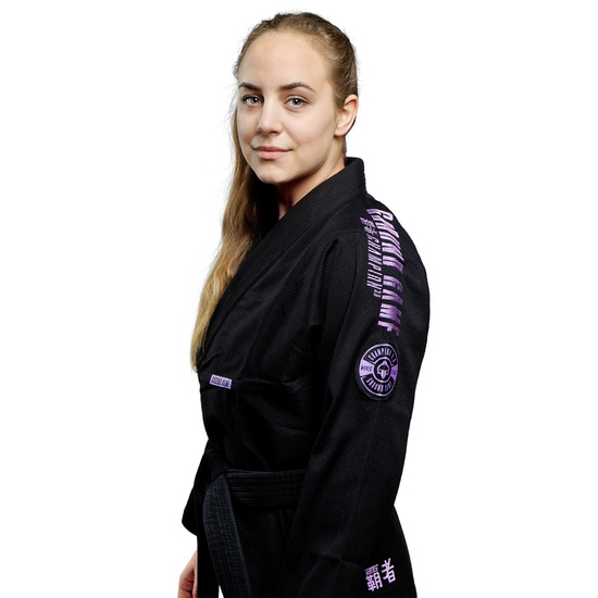 Kimono / GI BJJ Champion 3.0 Lavender pentru femei Ground Game (Negru) + centura GRATUITĂ