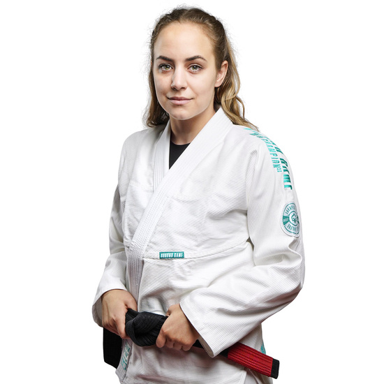 Kimono / GI BJJ Champion 3.0 Mint pentru femei Ground Game (Alb)  + centura GRATUITĂ