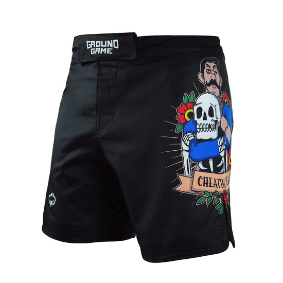 Pantaloni scurți MMA pentru bărbați Oldschool Ground Game negru