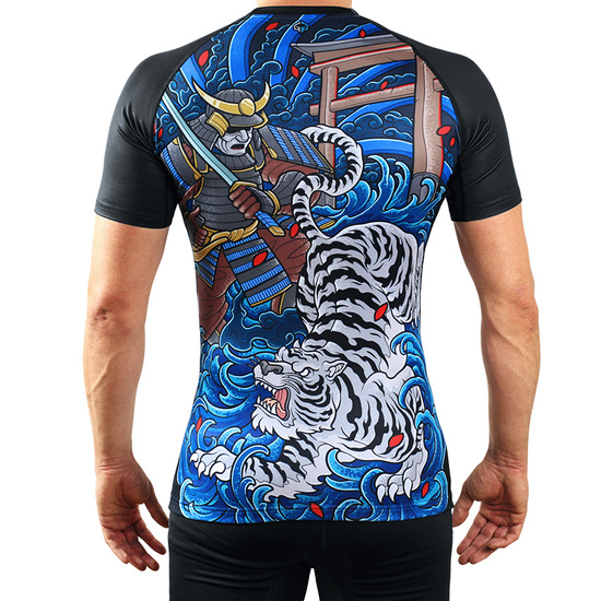 Rashguard pentru bărbați cu mâneci scurte Yokai 3.0 Ground Game negru